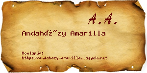 Andaházy Amarilla névjegykártya